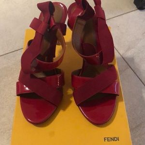 Fendi heels 39’5 , patent leather and band shoes